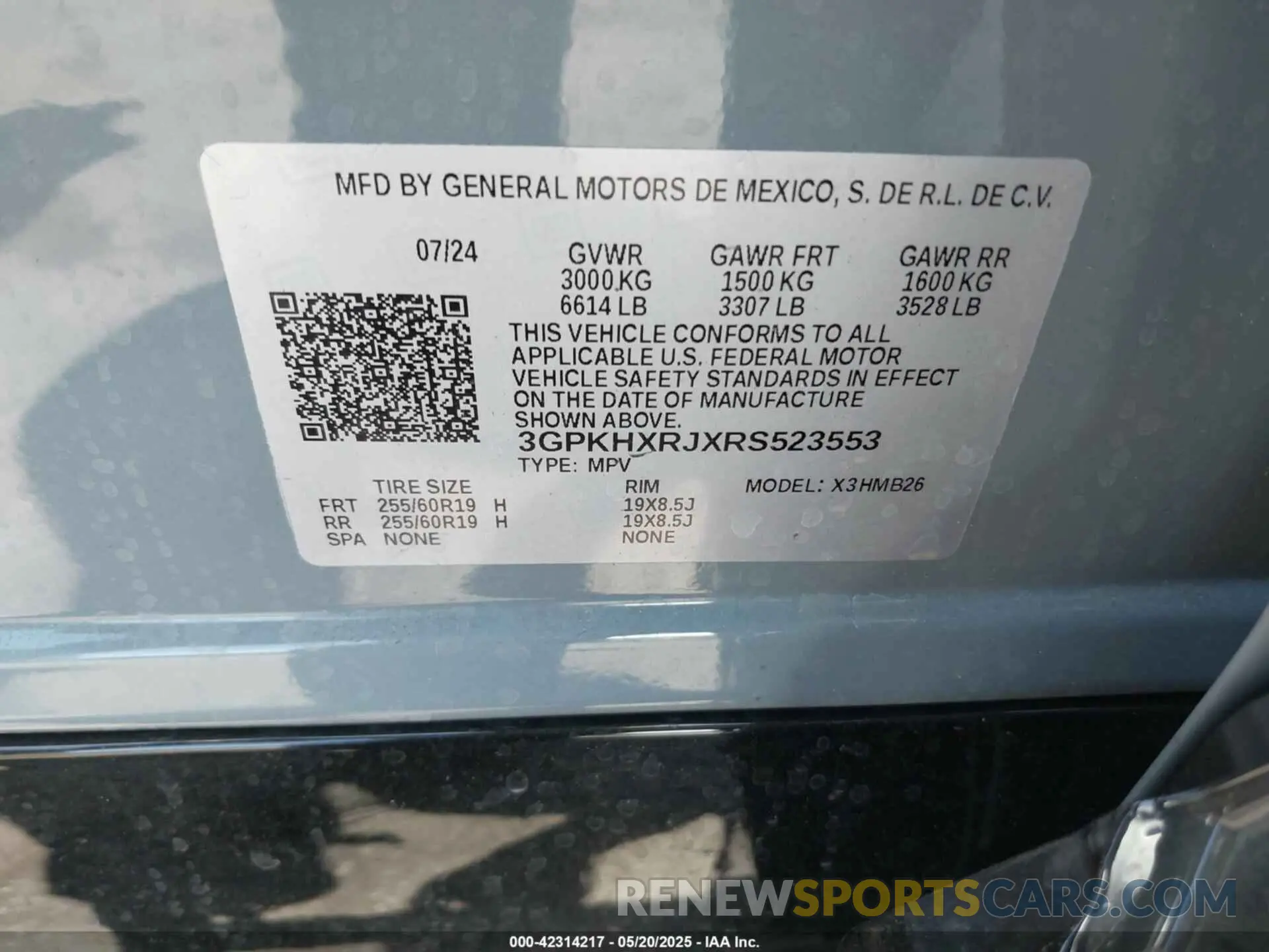 9 fotografías del automóvil dañado 3GPKHXRJXRS523553 HONDA PROLOGUE 2024