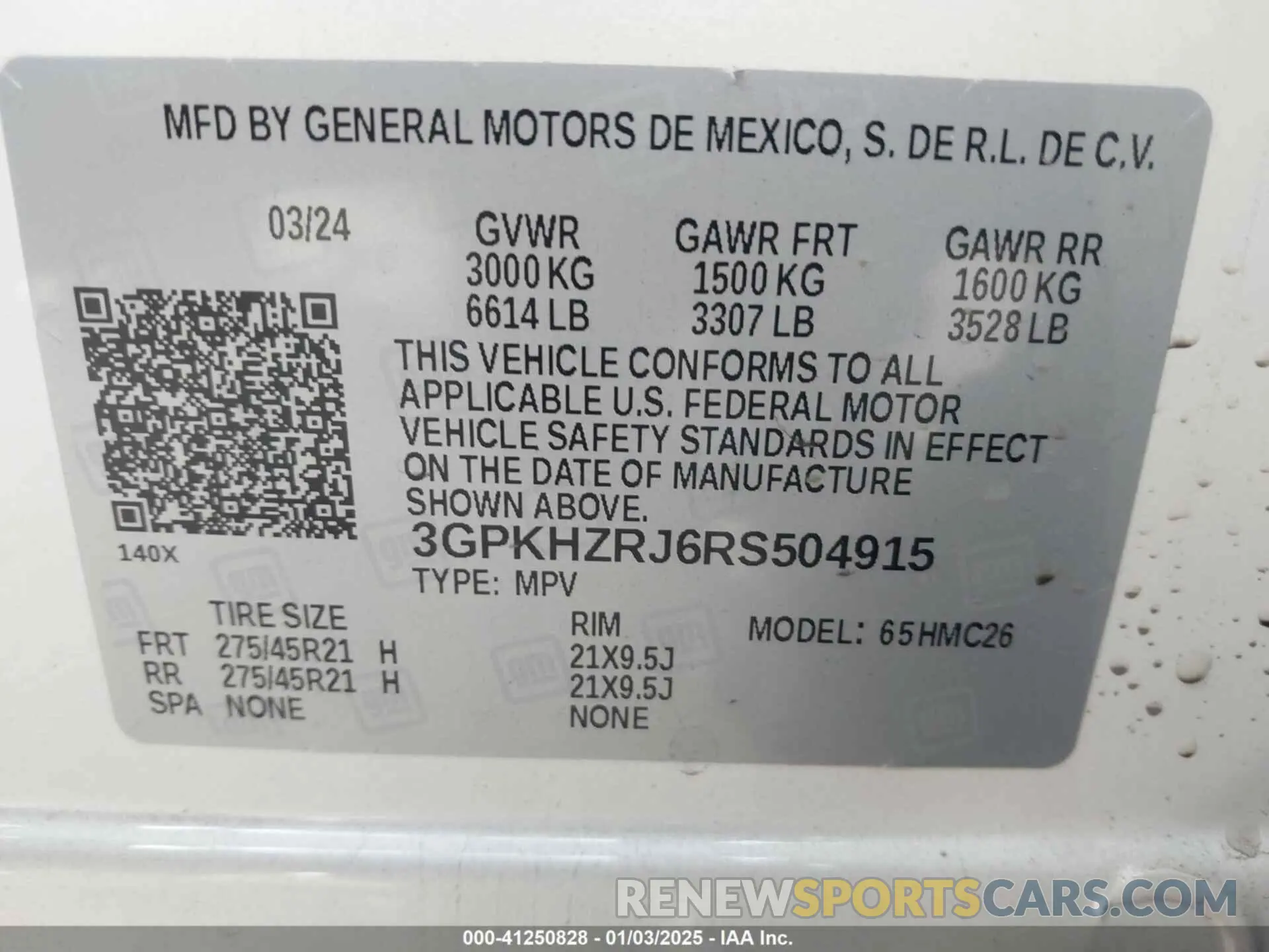 9 fotografías del automóvil dañado 3GPKHZRJ6RS504915 HONDA PROLOGUE 2024