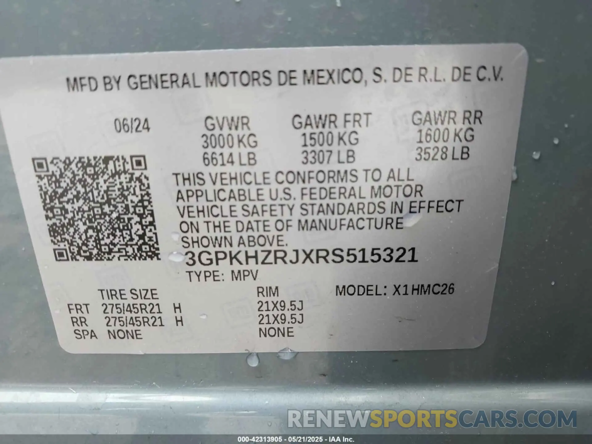 9 fotografías del automóvil dañado 3GPKHZRJXRS515321 HONDA PROLOGUE 2024