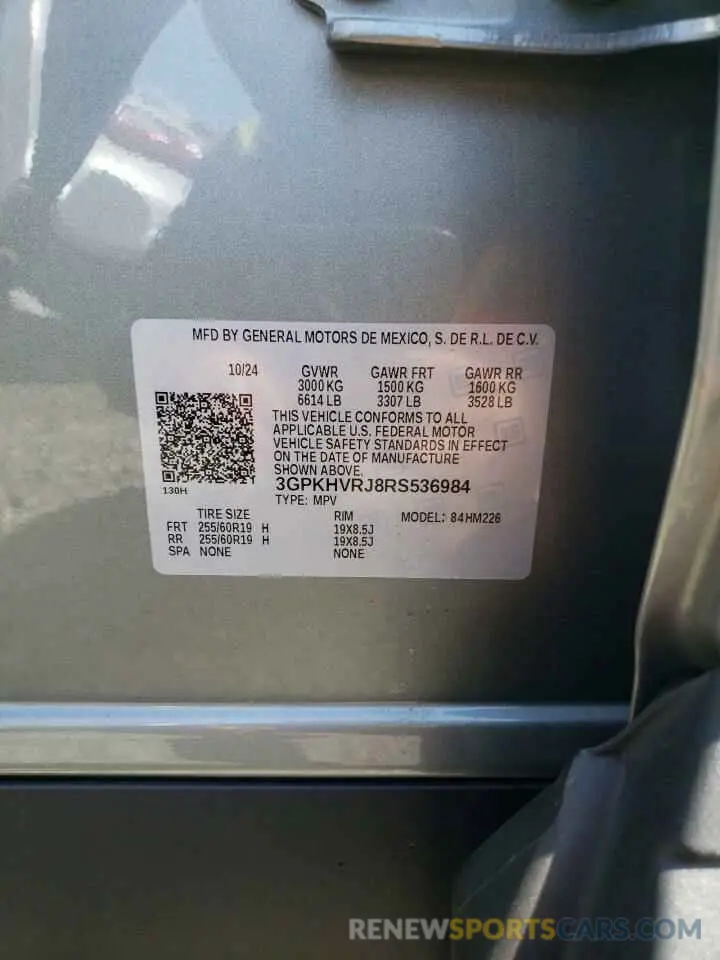 13 fotografías del automóvil dañado 3GPKHVRJ8RS536984 HONDA PROLOGUE E 2024