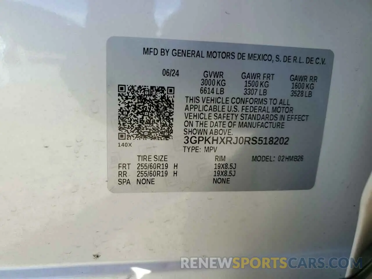 13 fotografías del automóvil dañado 3GPKHXRJ0RS518202 HONDA PROLOGUE T 2024