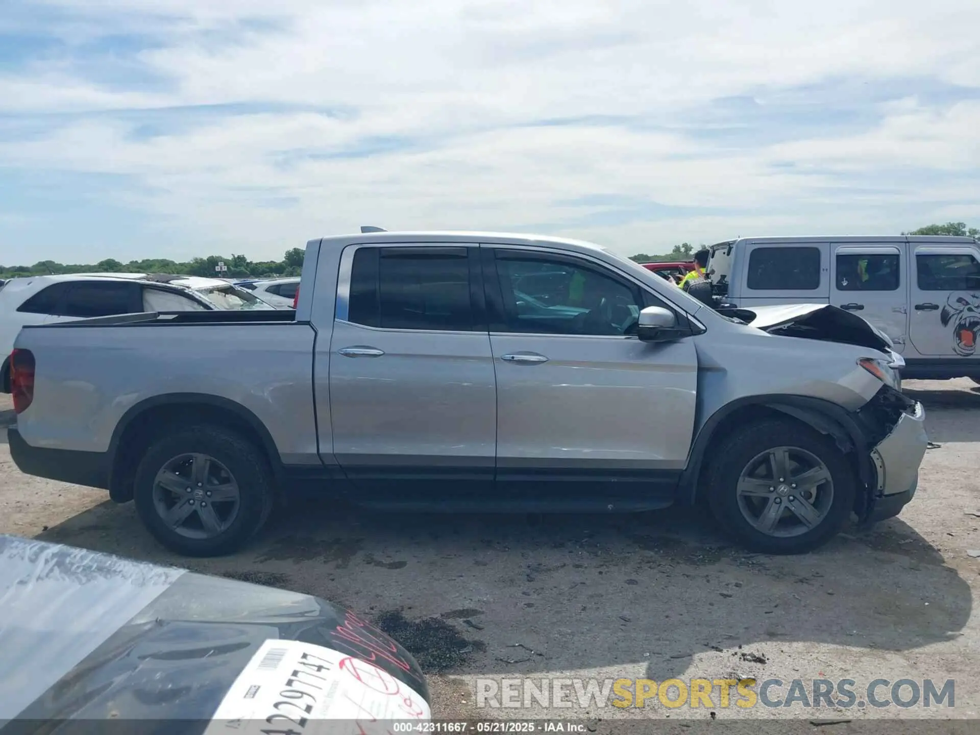 13 fotografías del automóvil dañado 5FPYK3F70MB025806 HONDA RIDGELINE 2021