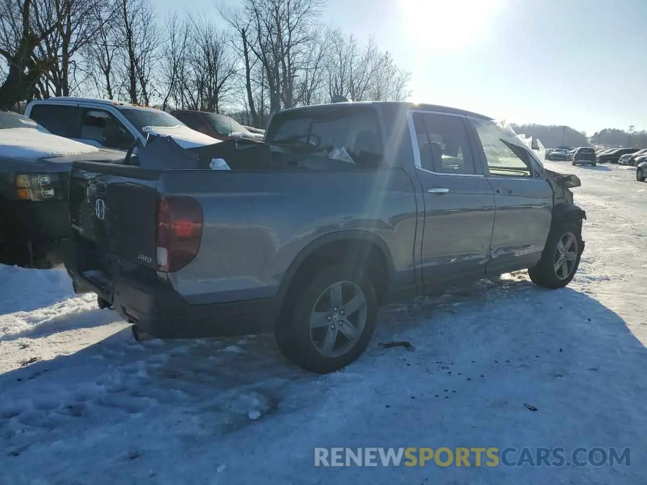3 fotografías del automóvil dañado 5FPYK3F74MB023122 HONDA RIDGELINE 2021