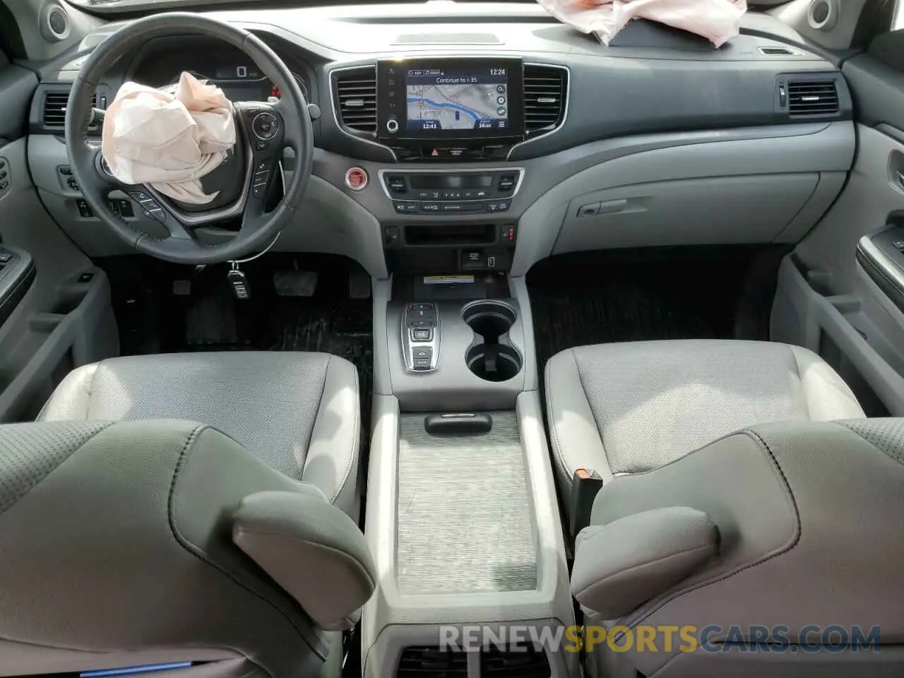 8 fotografías del automóvil dañado 5FPYK3F7XMB022704 HONDA RIDGELINE 2021