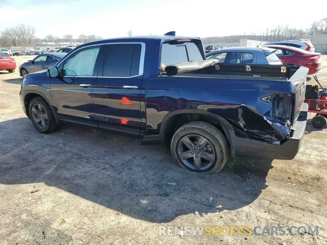 2 fotografías del automóvil dañado 5FPYK3F72NB029891 HONDA RIDGELINE 2022