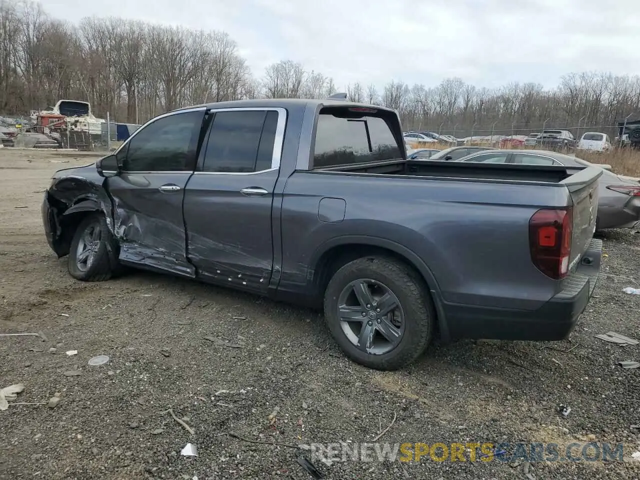 2 fotografías del automóvil dañado 5FPYK3F77NB024900 HONDA RIDGELINE 2022