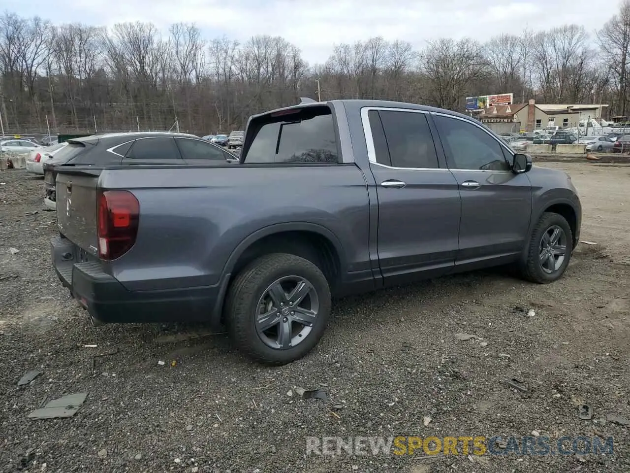 3 fotografías del automóvil dañado 5FPYK3F77NB024900 HONDA RIDGELINE 2022