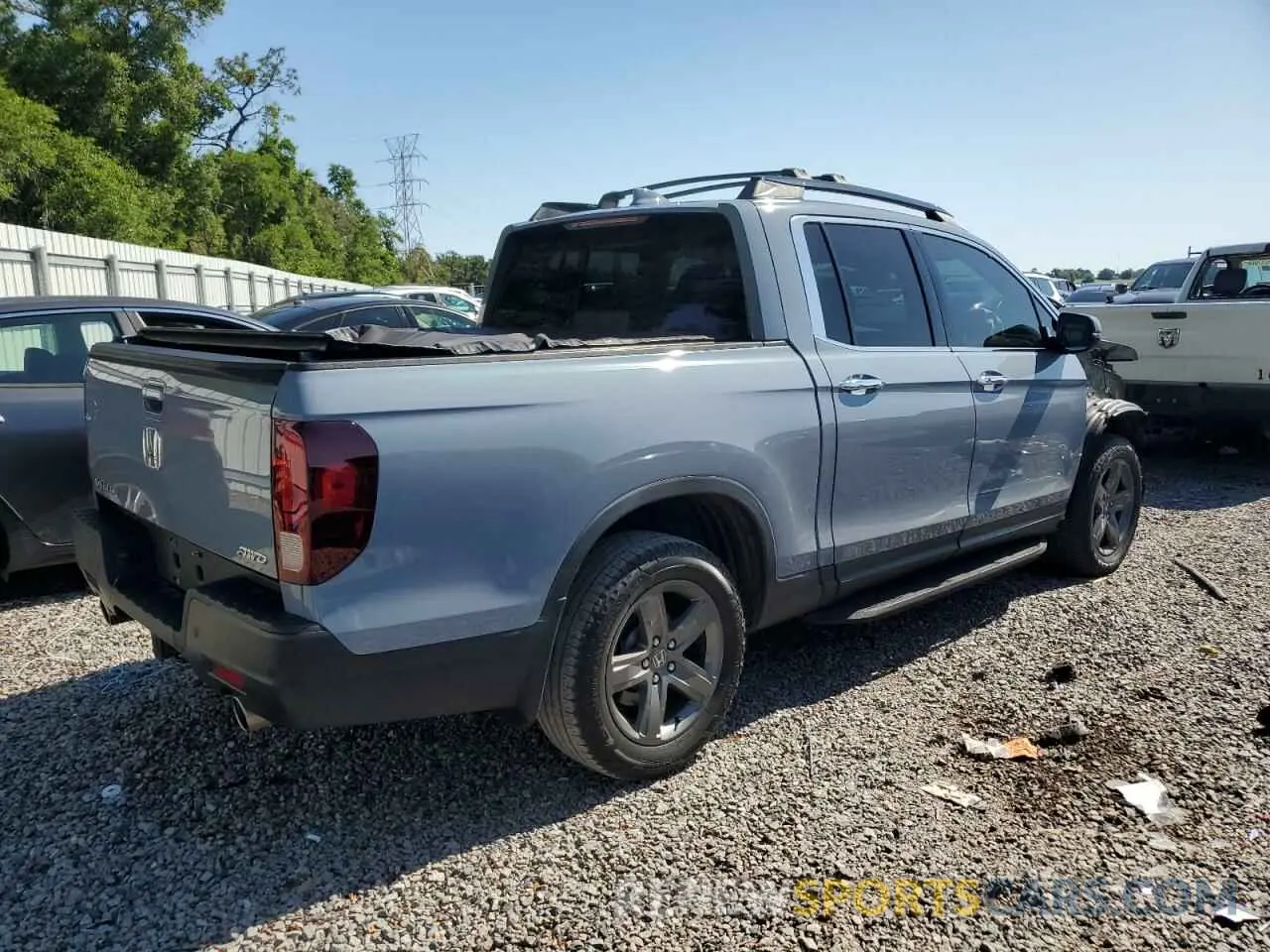3 fotografías del automóvil dañado 5FPYK3F7XNB035177 HONDA RIDGELINE 2022