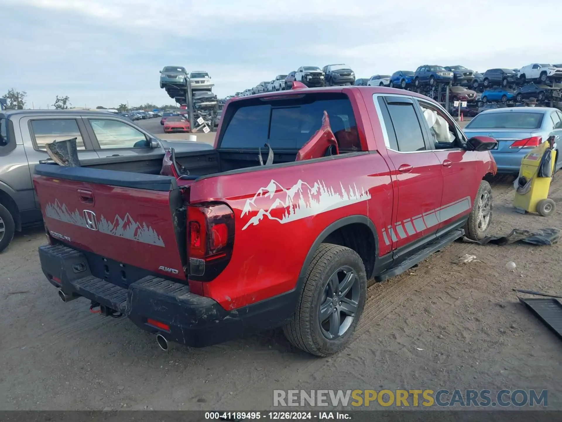 4 fotografías del automóvil dañado 5FPYK3F50PB055360 HONDA RIDGELINE 2023