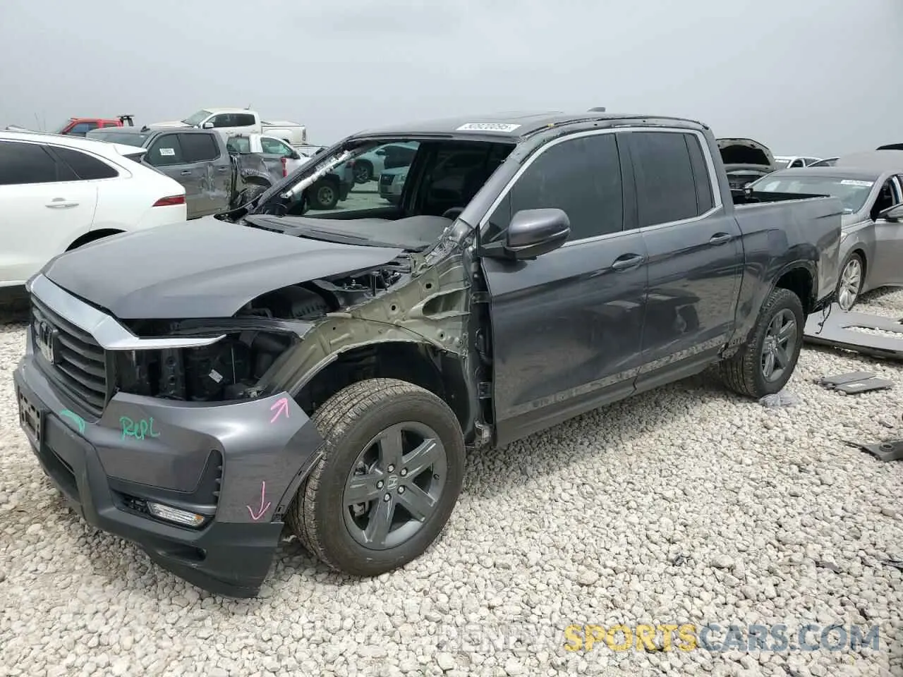 1 fotografías del automóvil dañado 5FPYK3F5XPB025508 HONDA RIDGELINE 2023