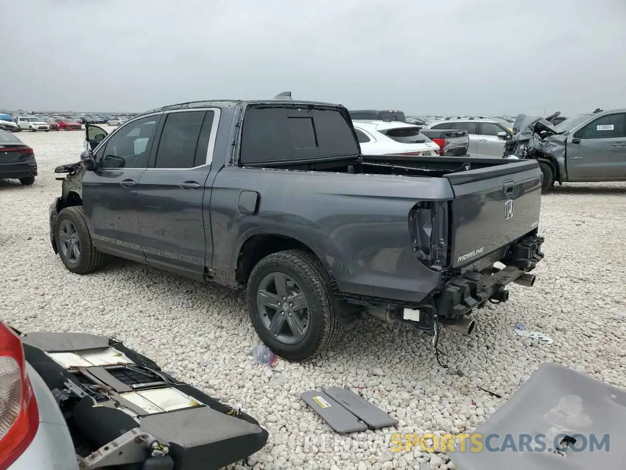 2 fotografías del automóvil dañado 5FPYK3F5XPB025508 HONDA RIDGELINE 2023