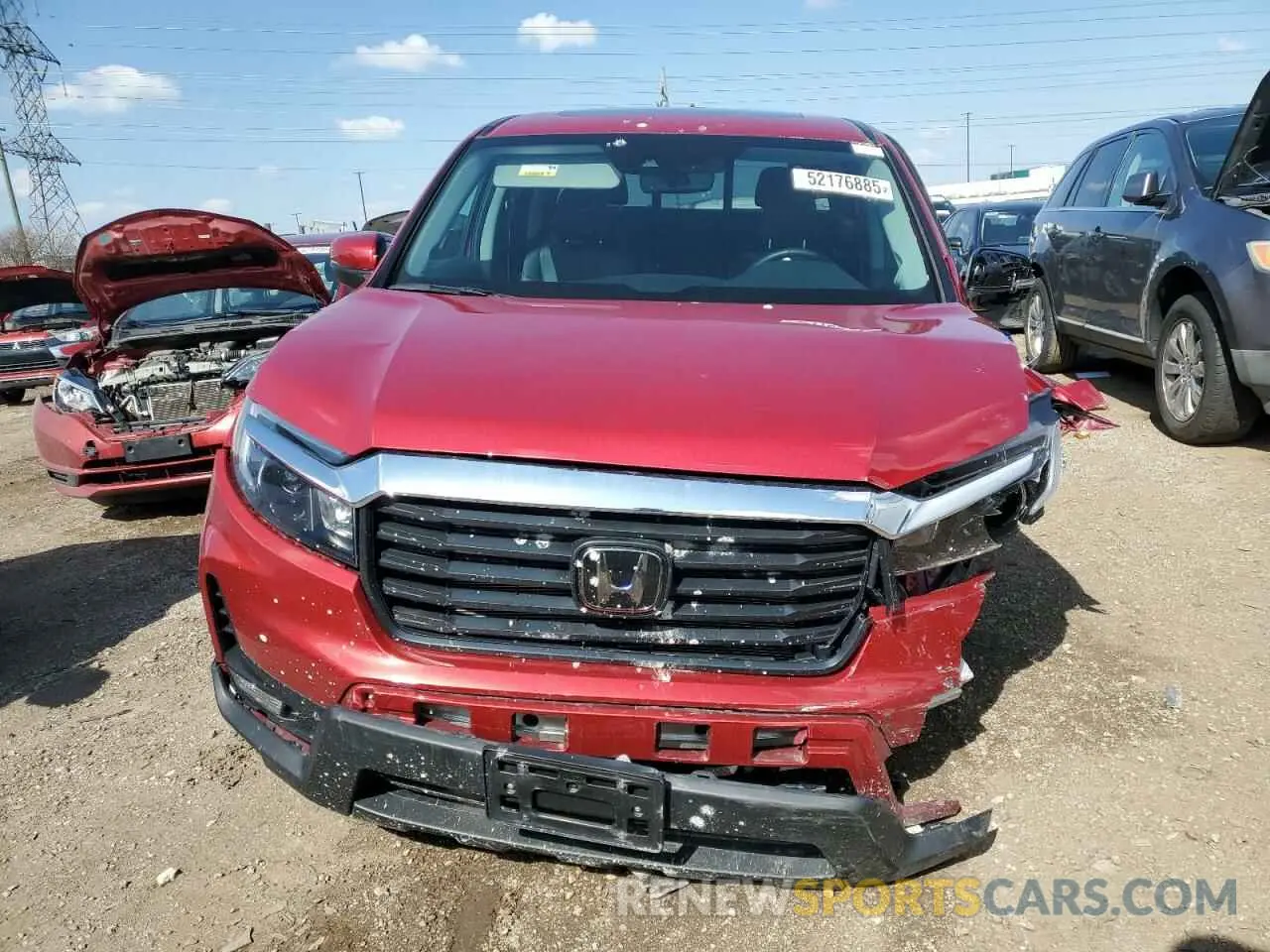 5 fotografías del automóvil dañado 5FPYK3F5XPB055267 HONDA RIDGELINE 2023