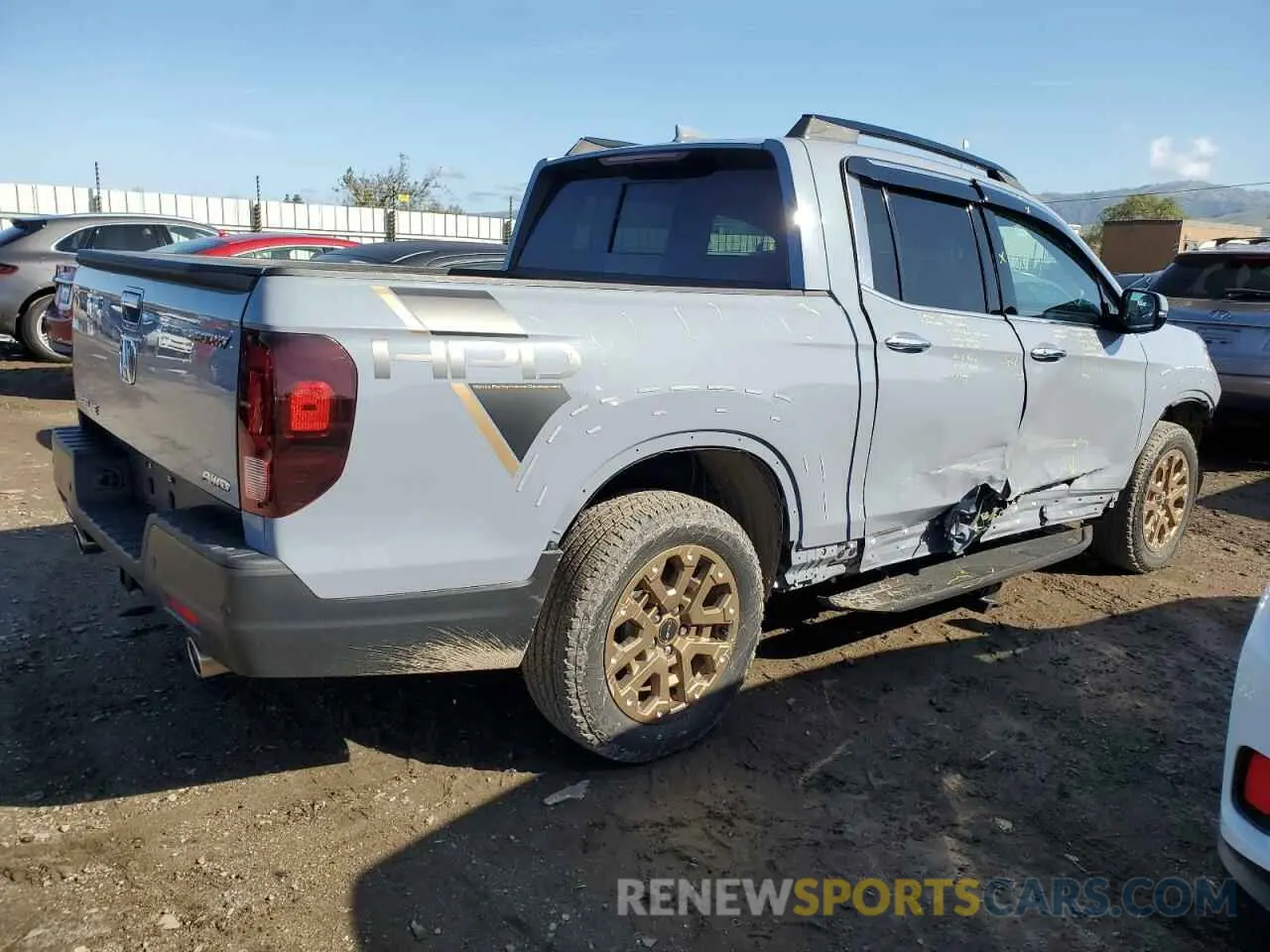 3 fotografías del automóvil dañado 5FPYK3F79PB001508 HONDA RIDGELINE 2023