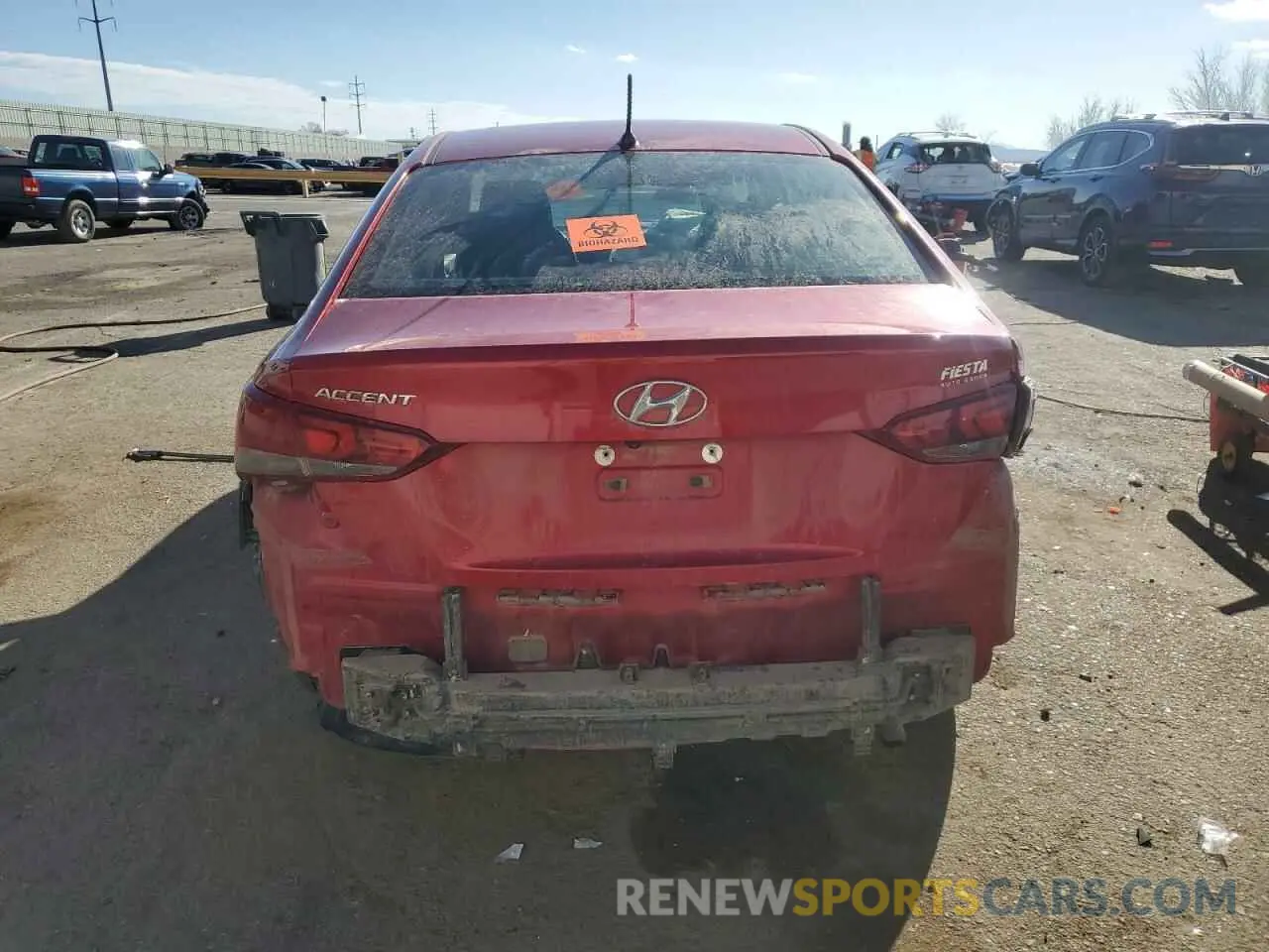 6 fotografías del automóvil dañado 3KPC24A31KE085268 HYUNDAI ACCENT 2019