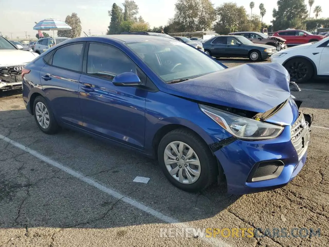 4 fotografías del automóvil dañado 3KPC24A34KE067833 HYUNDAI ACCENT 2019
