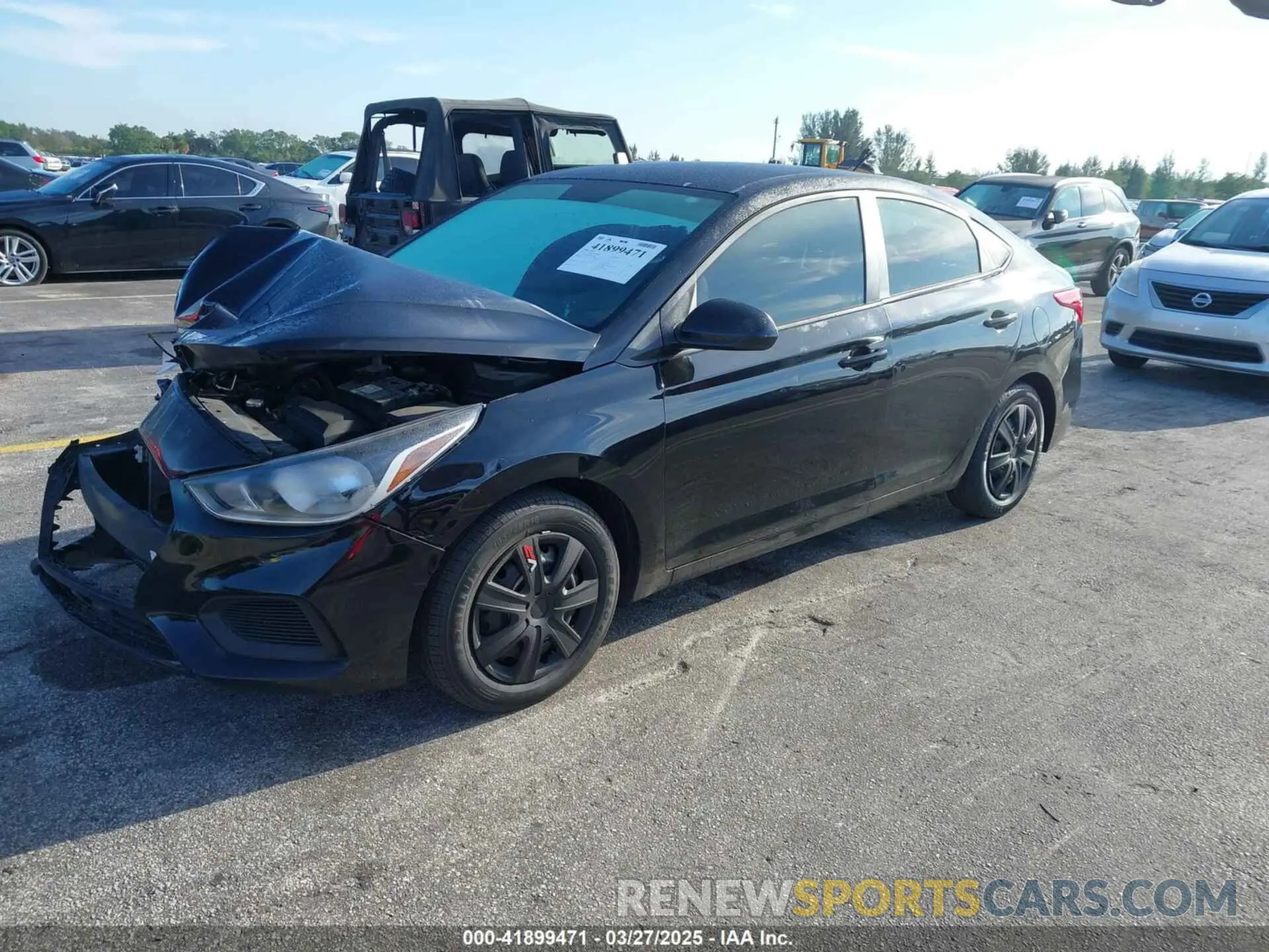 2 fotografías del automóvil dañado 3KPC24A34KE080078 HYUNDAI ACCENT 2019