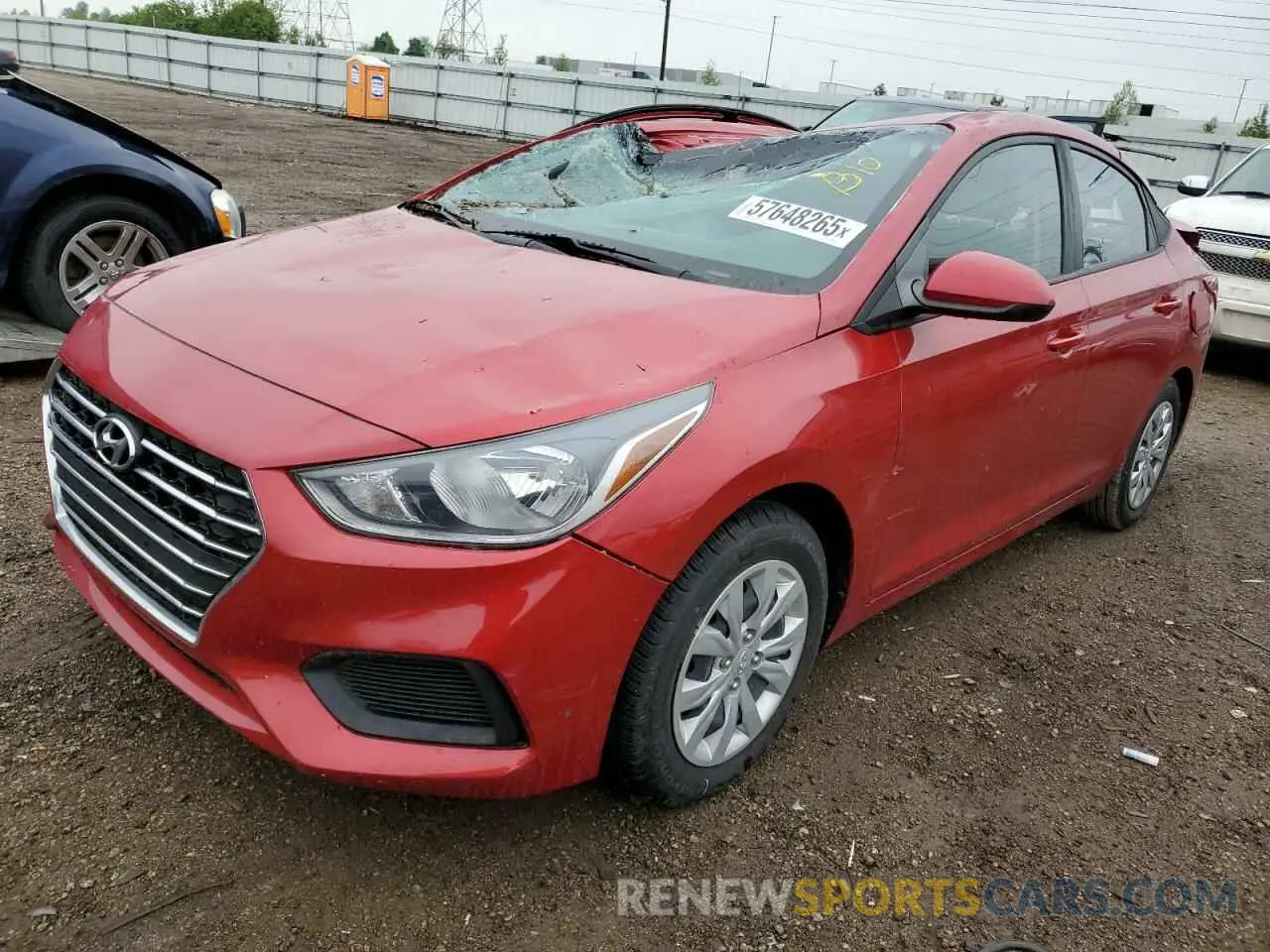 1 fotografías del automóvil dañado 3KPC24A35KE083992 HYUNDAI ACCENT 2019
