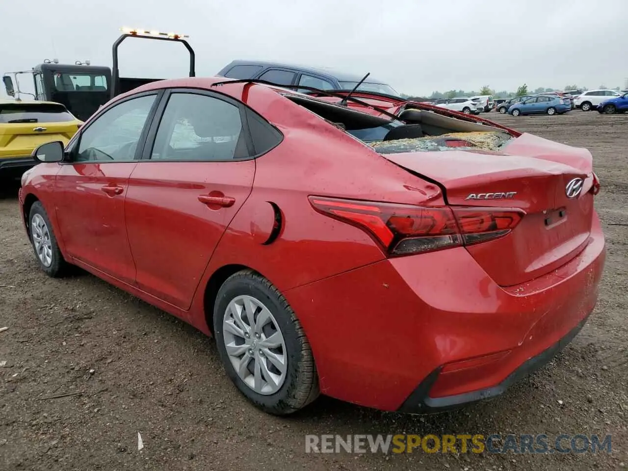 2 fotografías del automóvil dañado 3KPC24A35KE083992 HYUNDAI ACCENT 2019