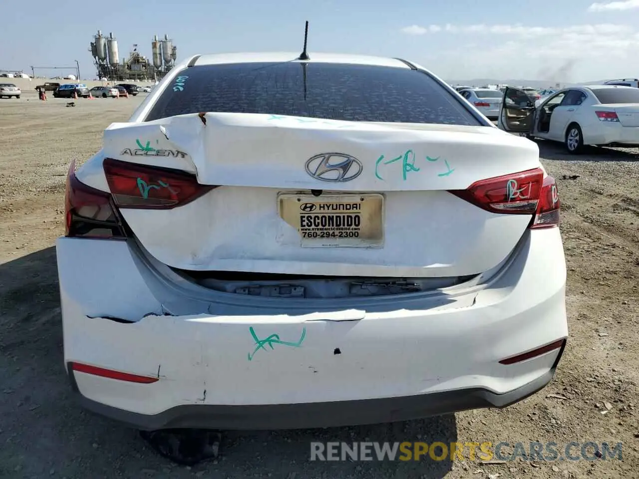 6 fotografías del automóvil dañado 3KPC24A36KE050757 HYUNDAI ACCENT 2019