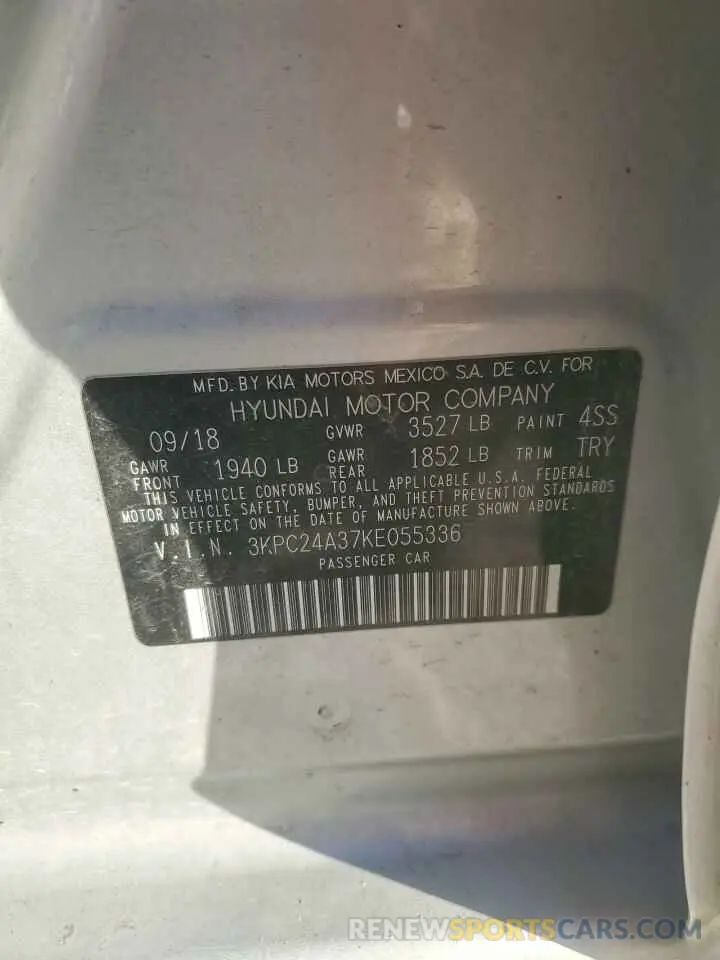 14 fotografías del automóvil dañado 3KPC24A37KE055336 HYUNDAI ACCENT 2019