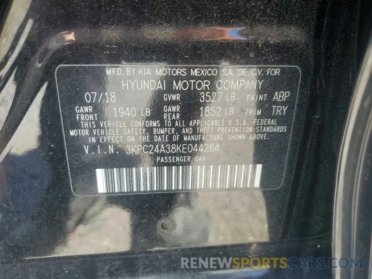 12 fotografías del automóvil dañado 3KPC24A38KE044264 HYUNDAI ACCENT 2019