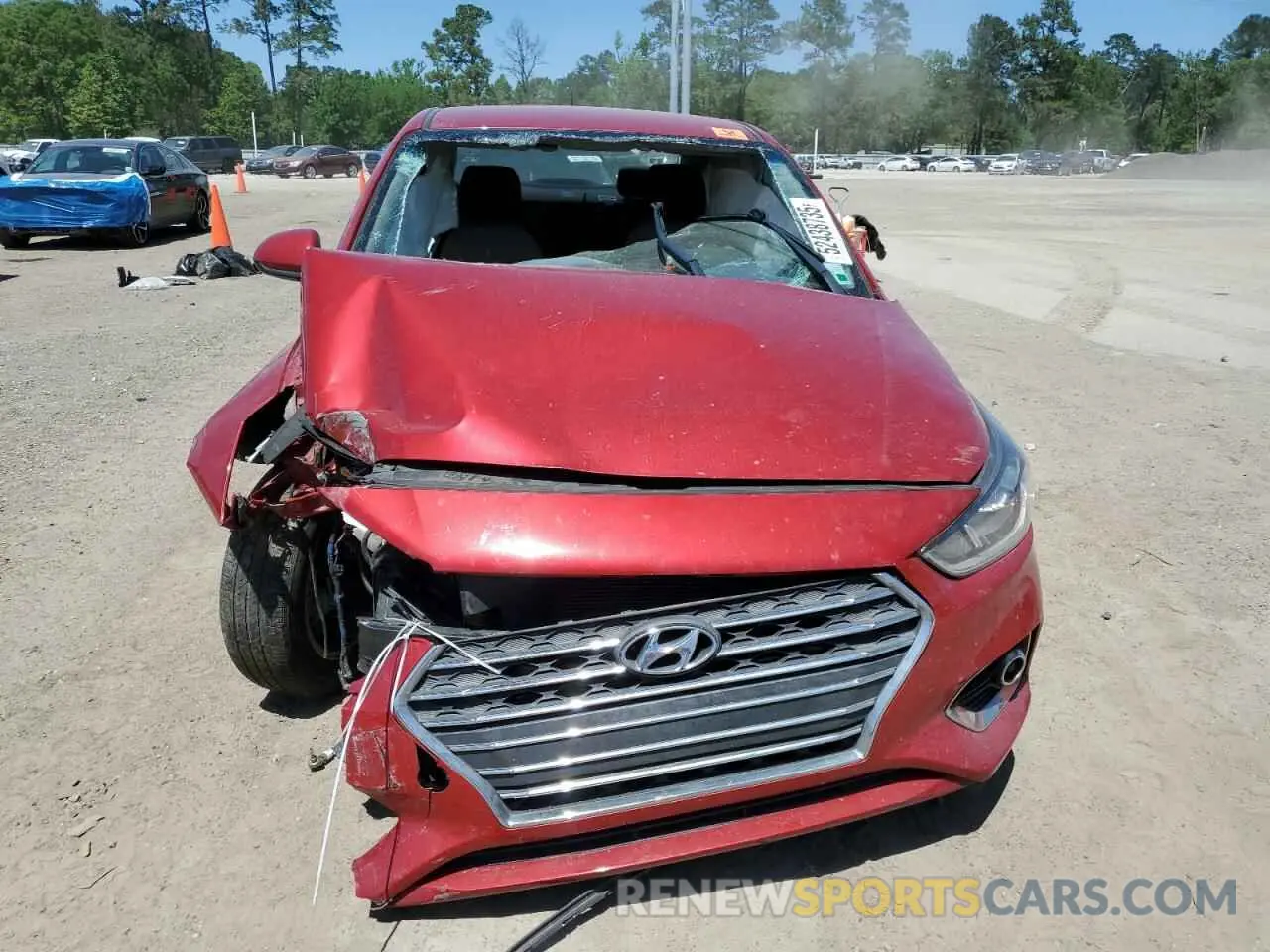 5 fotografías del automóvil dañado 3KPC24A39KE047982 HYUNDAI ACCENT 2019
