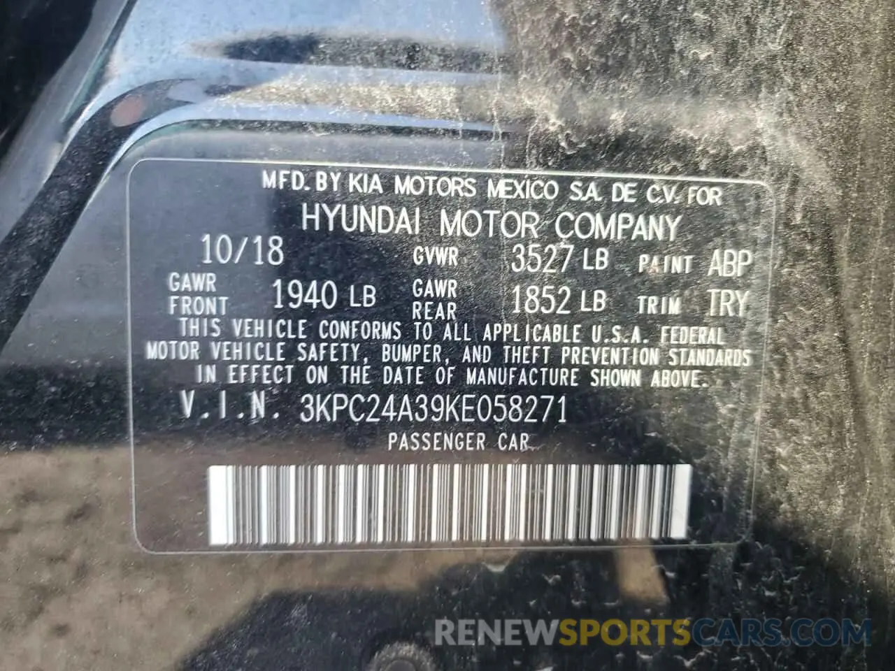 12 fotografías del automóvil dañado 3KPC24A39KE058271 HYUNDAI ACCENT 2019