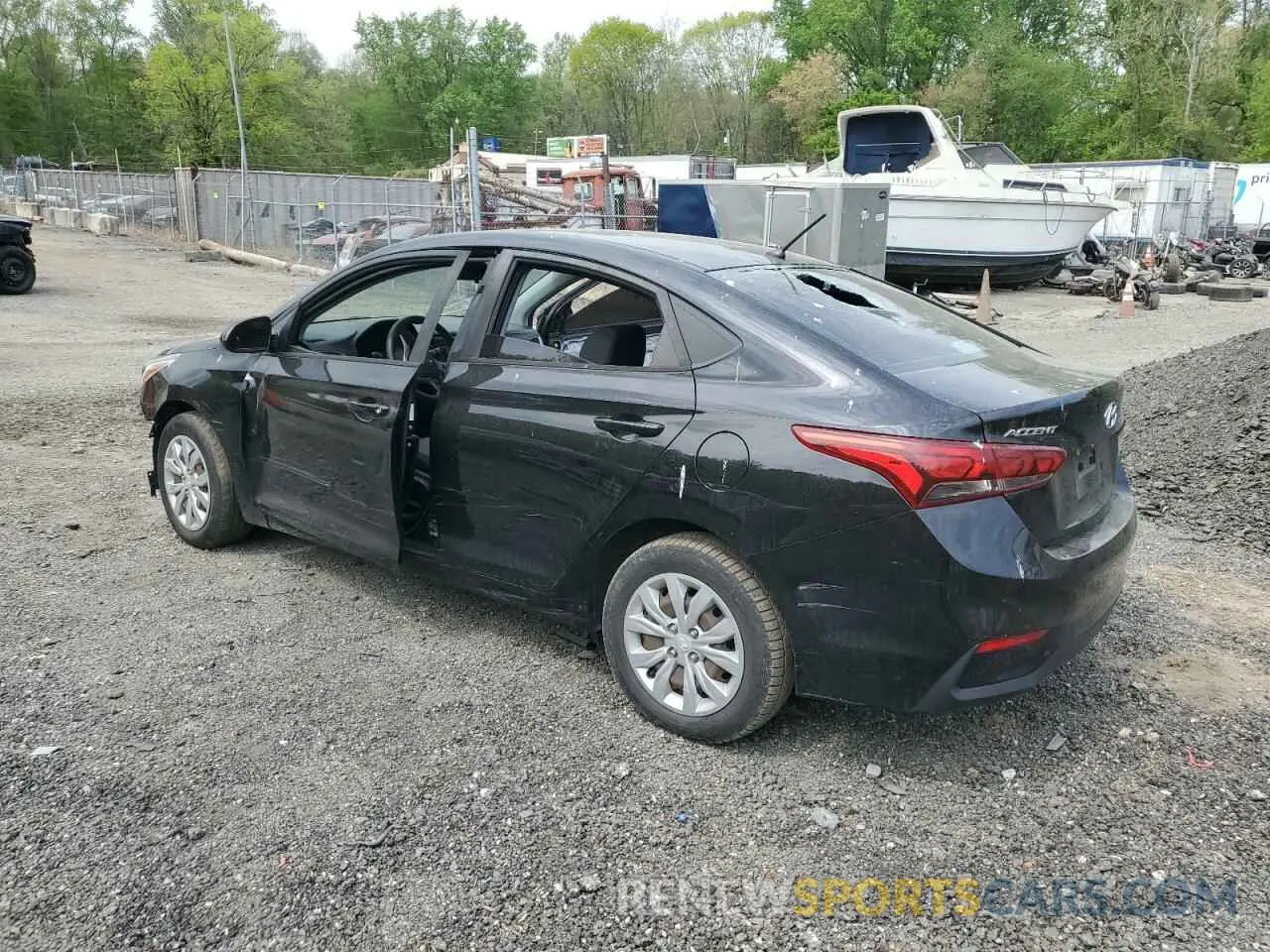 2 fotografías del automóvil dañado 3KPC24A3XKE065746 HYUNDAI ACCENT 2019