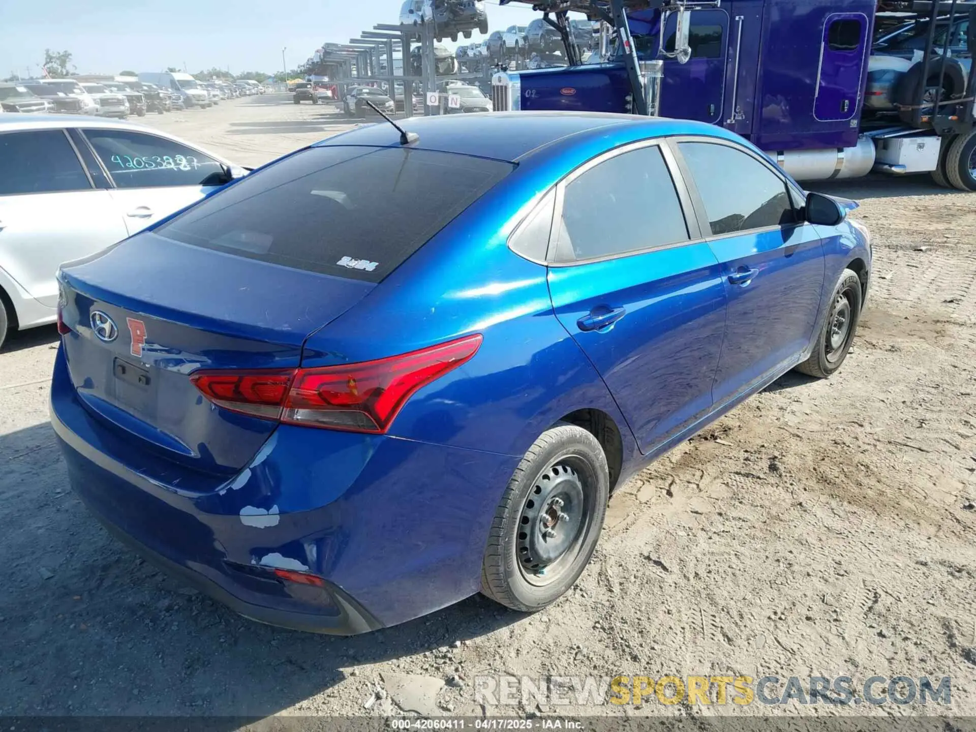 4 fotografías del automóvil dañado 3KPC24A61LE093091 HYUNDAI ACCENT 2020