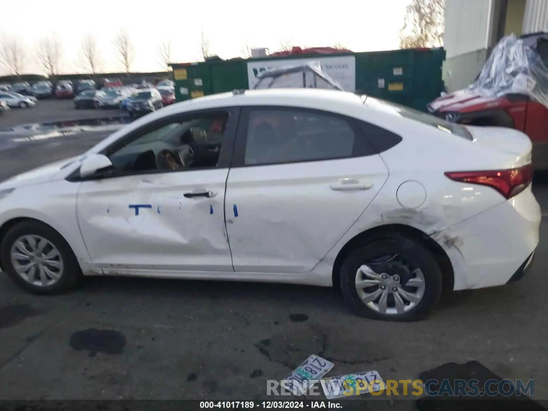 14 fotografías del automóvil dañado 3KPC24A61LE125411 HYUNDAI ACCENT 2020