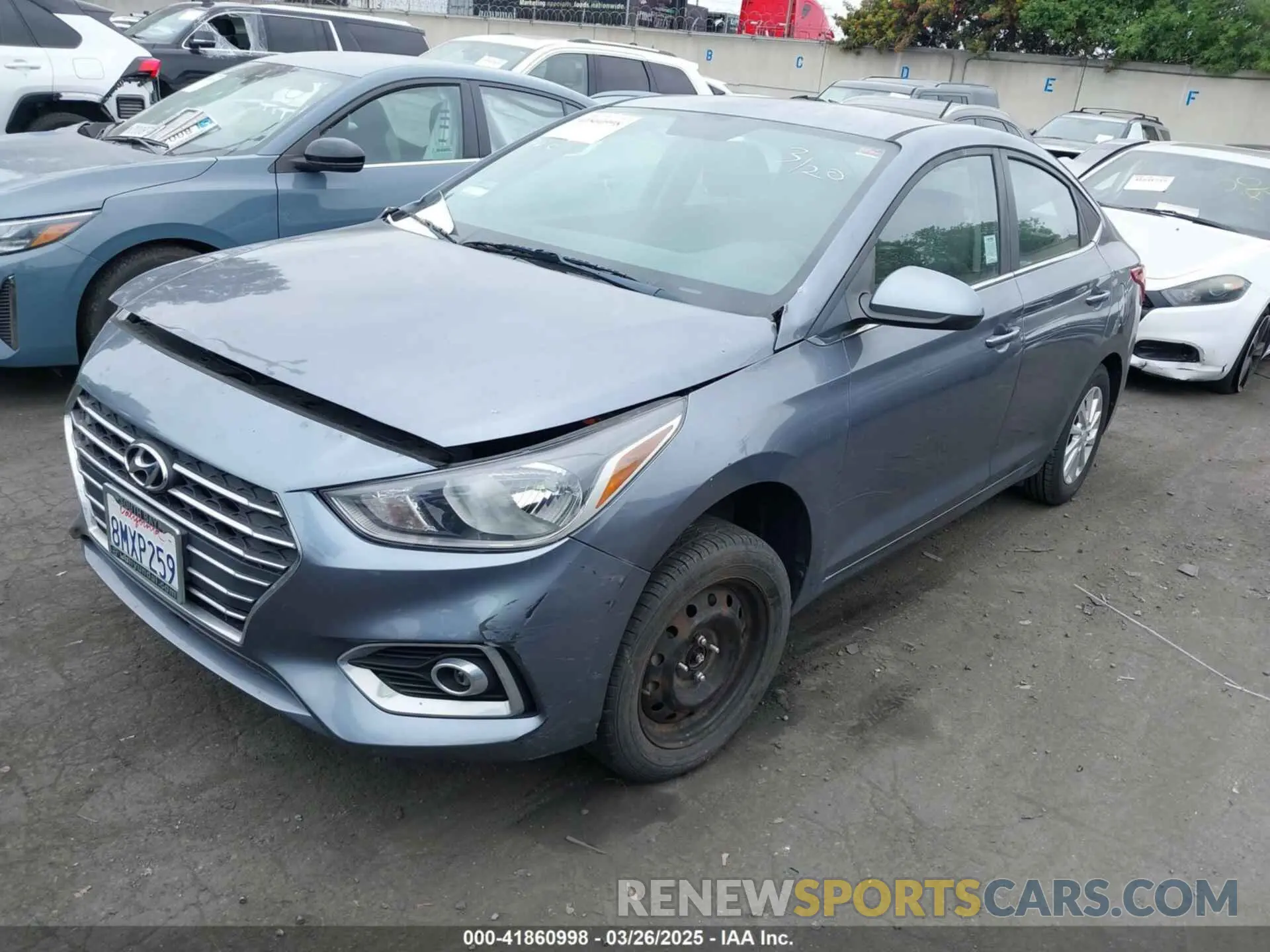 2 fotografías del automóvil dañado 3KPC24A62LE094198 HYUNDAI ACCENT 2020