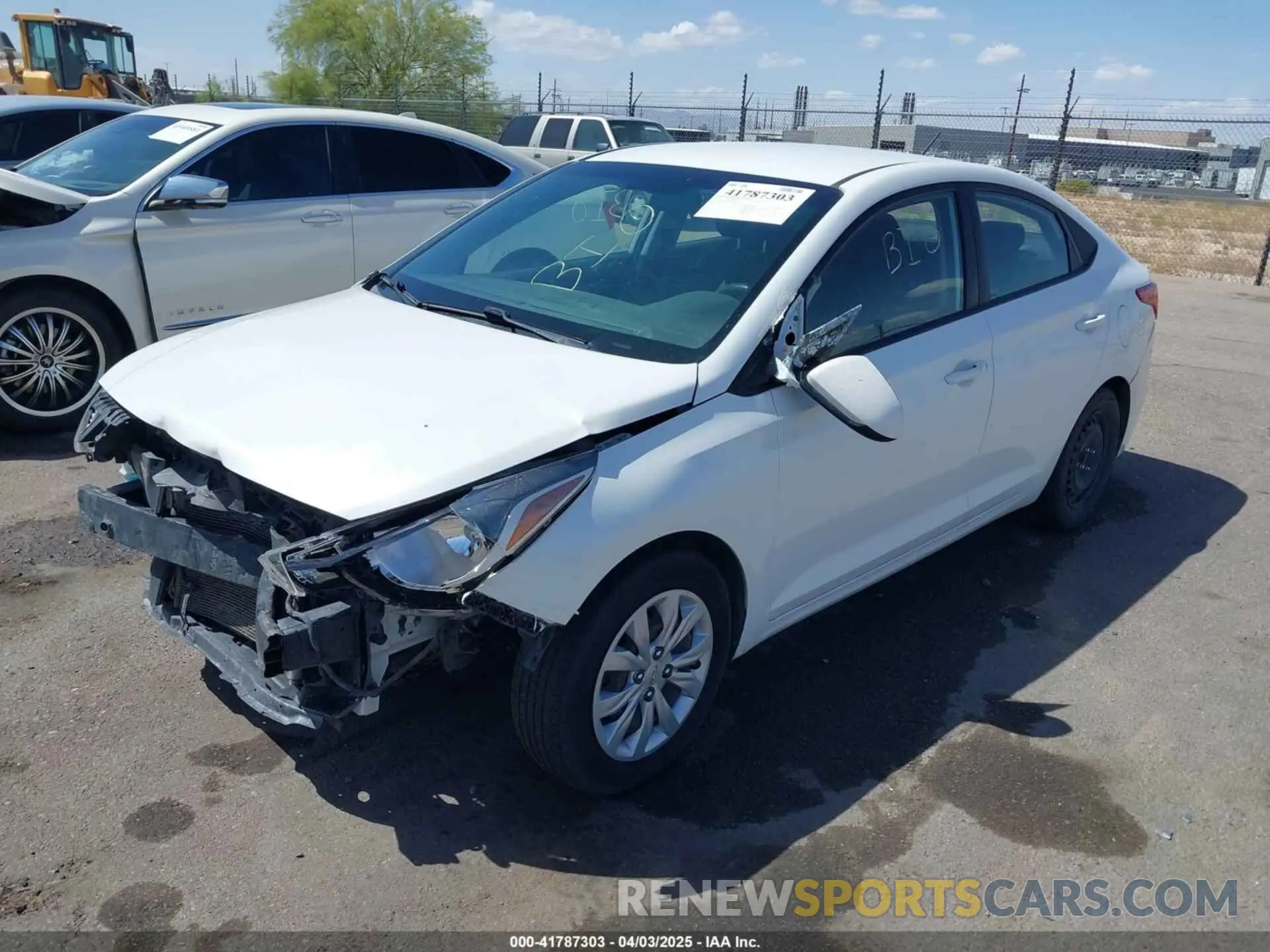 2 fotografías del automóvil dañado 3KPC24A63LE097840 HYUNDAI ACCENT 2020