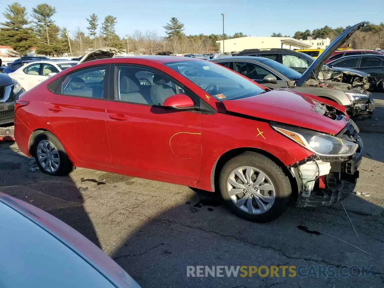 4 fotografías del automóvil dañado 3KPC24A64LE120008 HYUNDAI ACCENT 2020