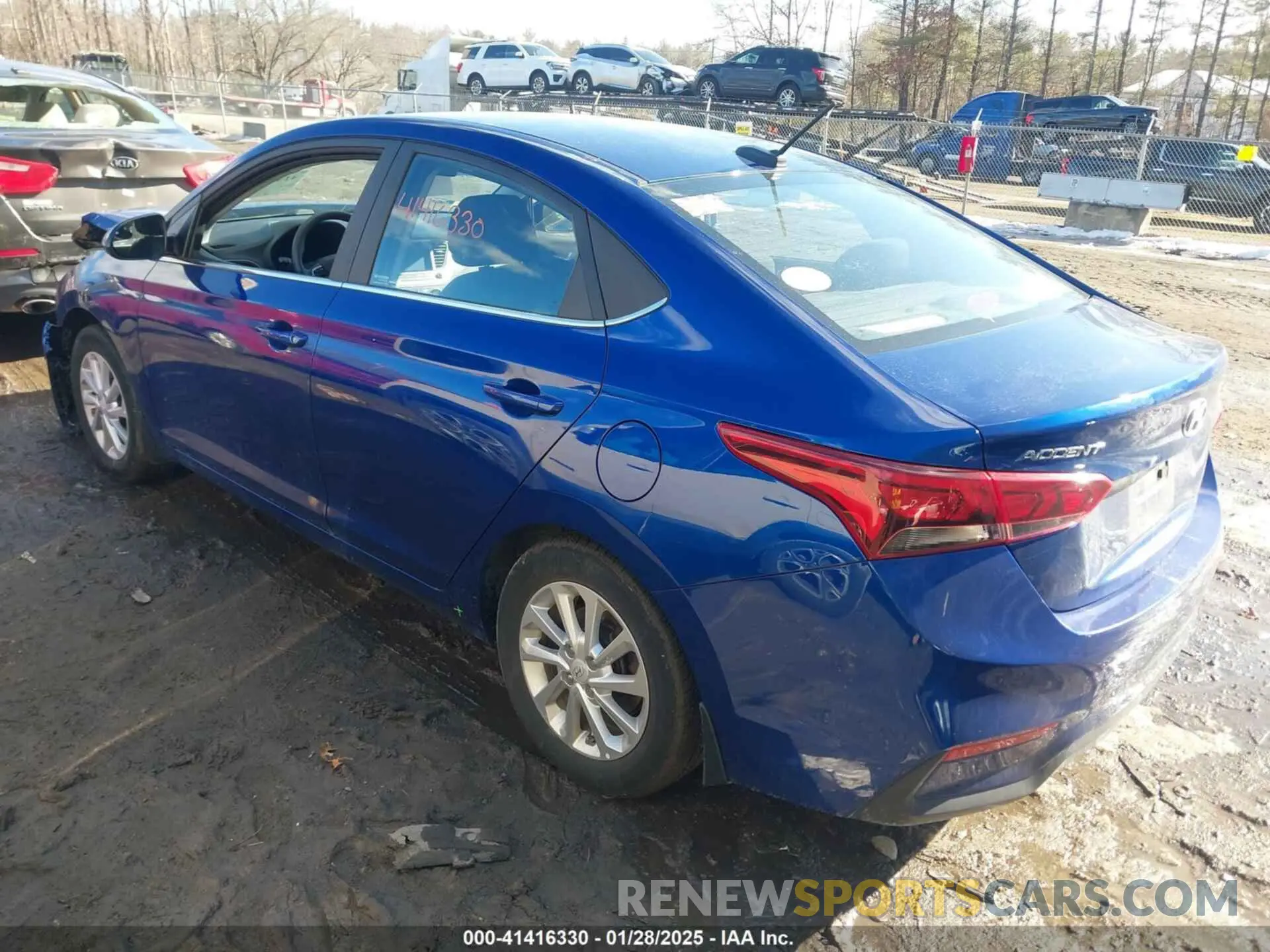 3 fotografías del automóvil dañado 3KPC24A67LE122187 HYUNDAI ACCENT 2020