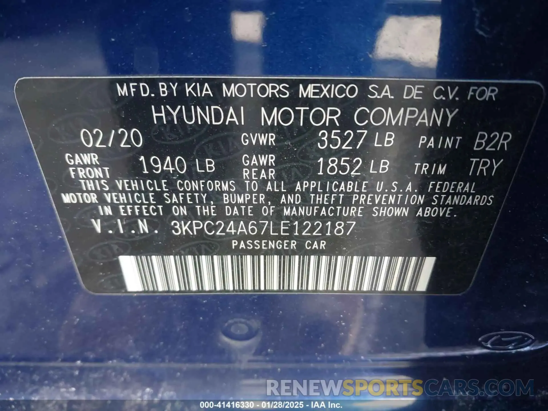 9 fotografías del automóvil dañado 3KPC24A67LE122187 HYUNDAI ACCENT 2020