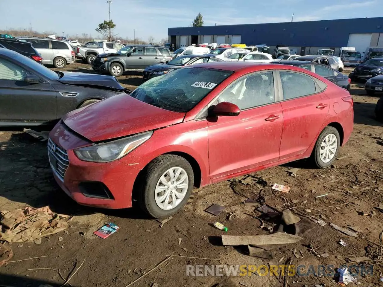 1 fotografías del automóvil dañado 3KPC24A60ME128964 HYUNDAI ACCENT 2021