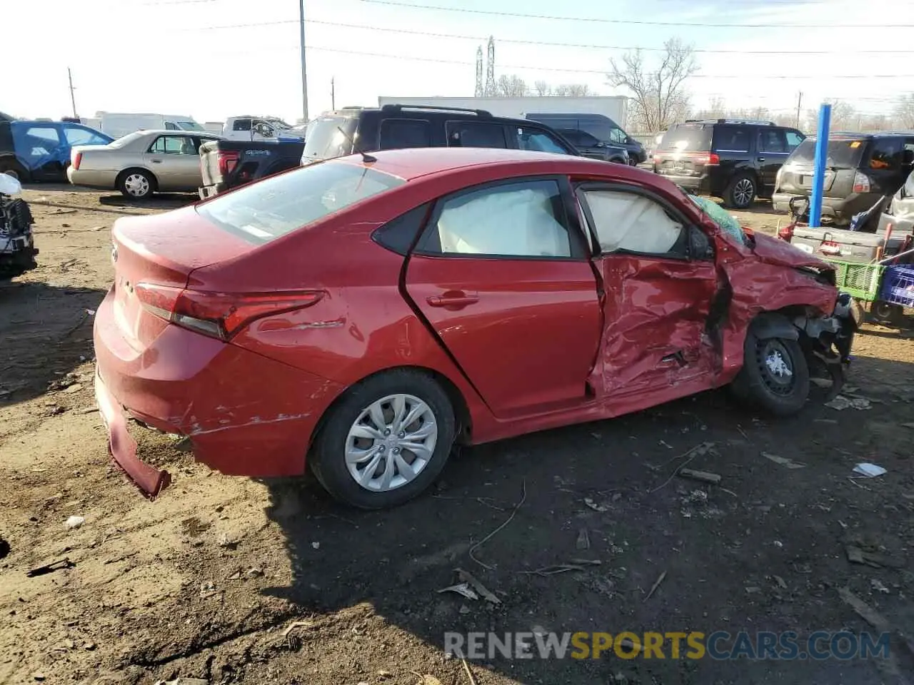 3 fotografías del automóvil dañado 3KPC24A60ME128964 HYUNDAI ACCENT 2021