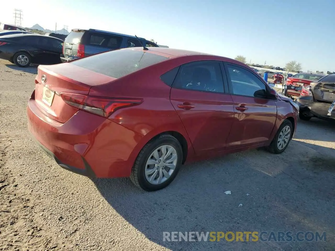 3 fotografías del automóvil dañado 3KPC24A60ME129659 HYUNDAI ACCENT 2021