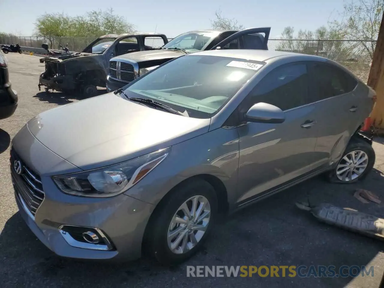 1 fotografías del automóvil dañado 3KPC24A60ME134604 HYUNDAI ACCENT 2021