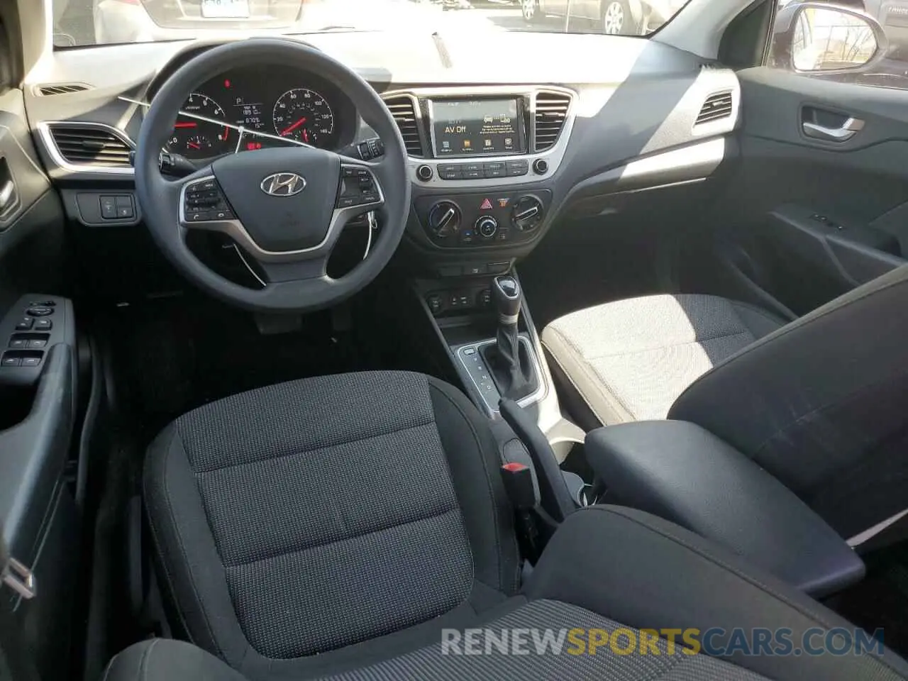 8 fotografías del automóvil dañado 3KPC24A60ME134604 HYUNDAI ACCENT 2021