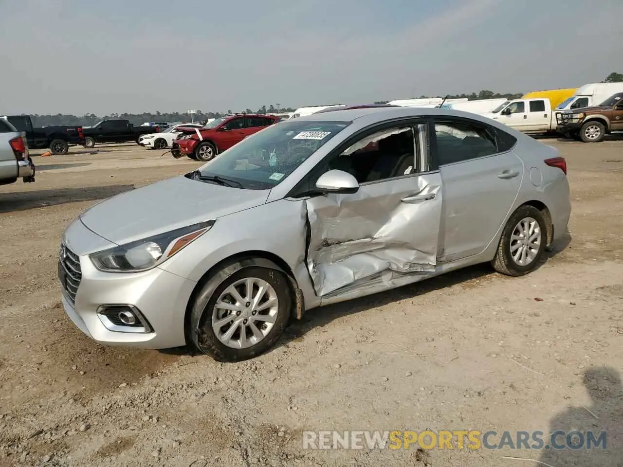 1 fotografías del automóvil dañado 3KPC24A60ME150480 HYUNDAI ACCENT 2021