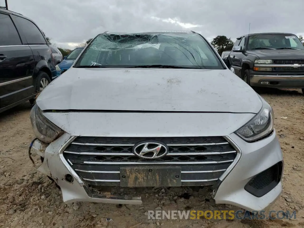5 fotografías del automóvil dañado 3KPC24A62ME129887 HYUNDAI ACCENT 2021