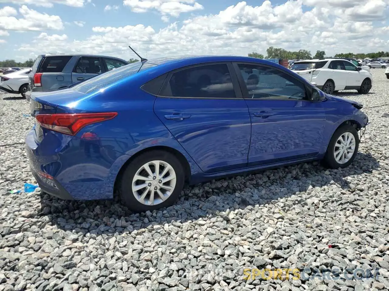 3 fotografías del automóvil dañado 3KPC24A62ME137097 HYUNDAI ACCENT 2021