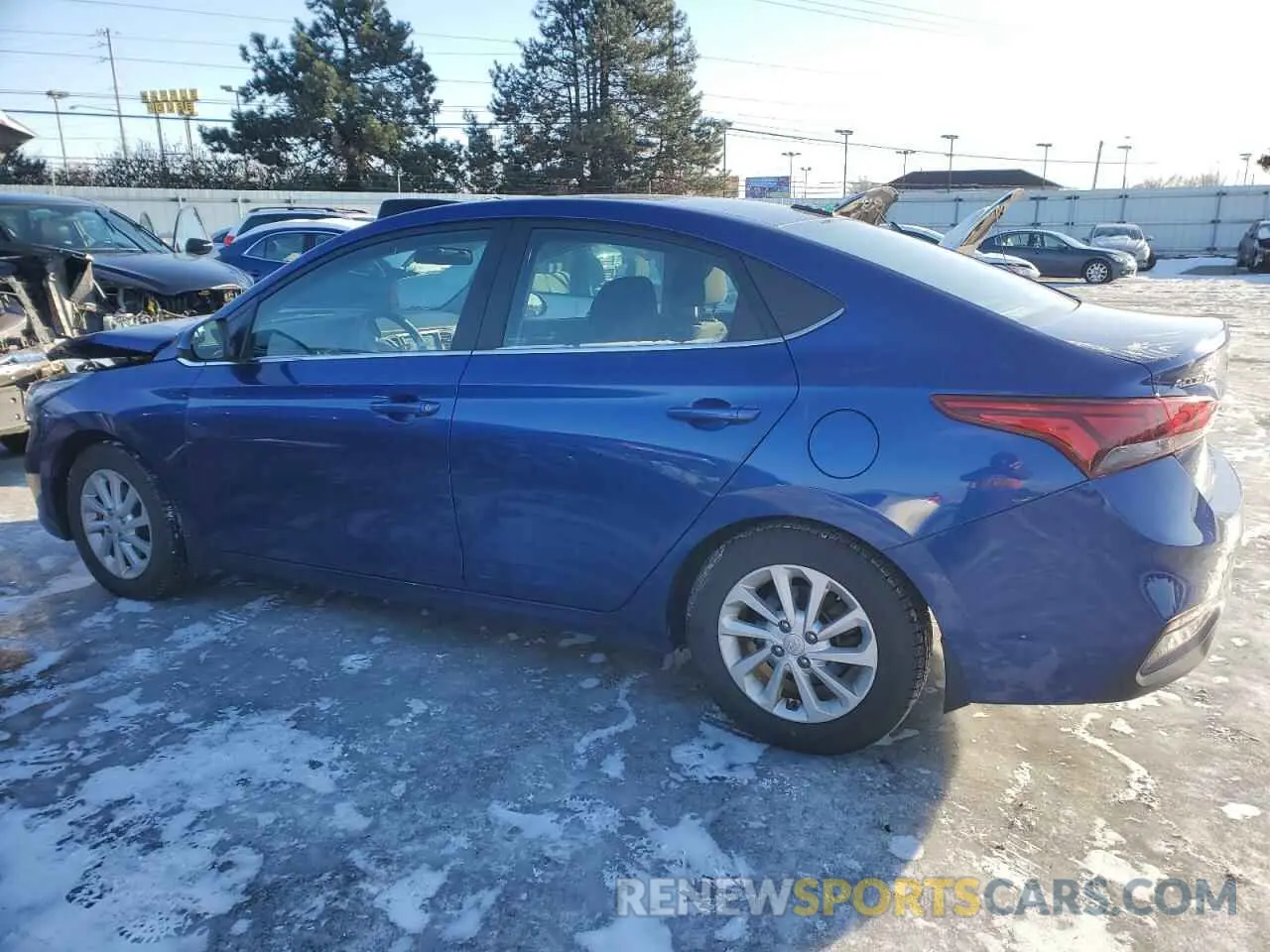 2 fotografías del automóvil dañado 3KPC24A64ME136615 HYUNDAI ACCENT 2021