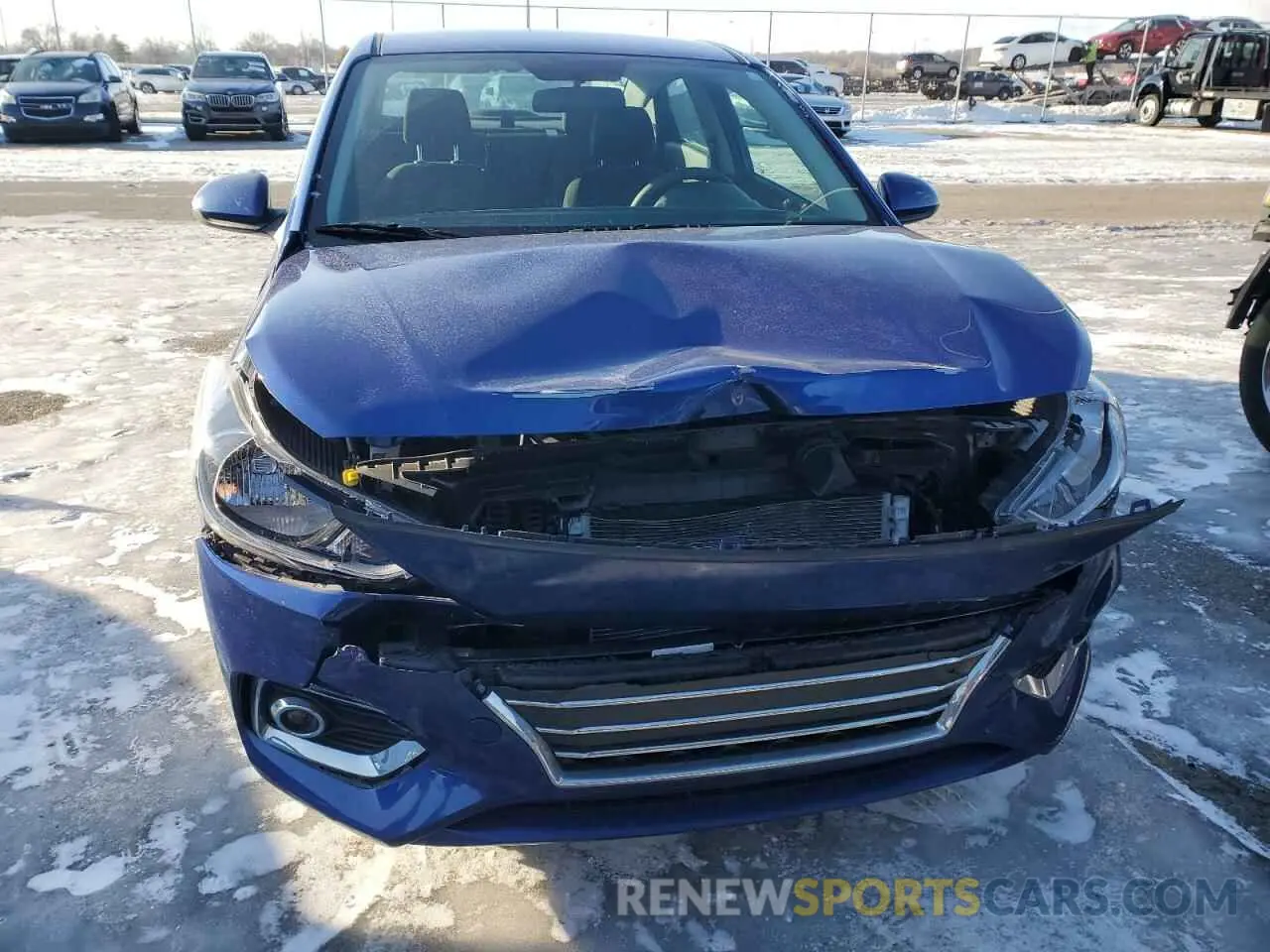 5 fotografías del automóvil dañado 3KPC24A64ME136615 HYUNDAI ACCENT 2021