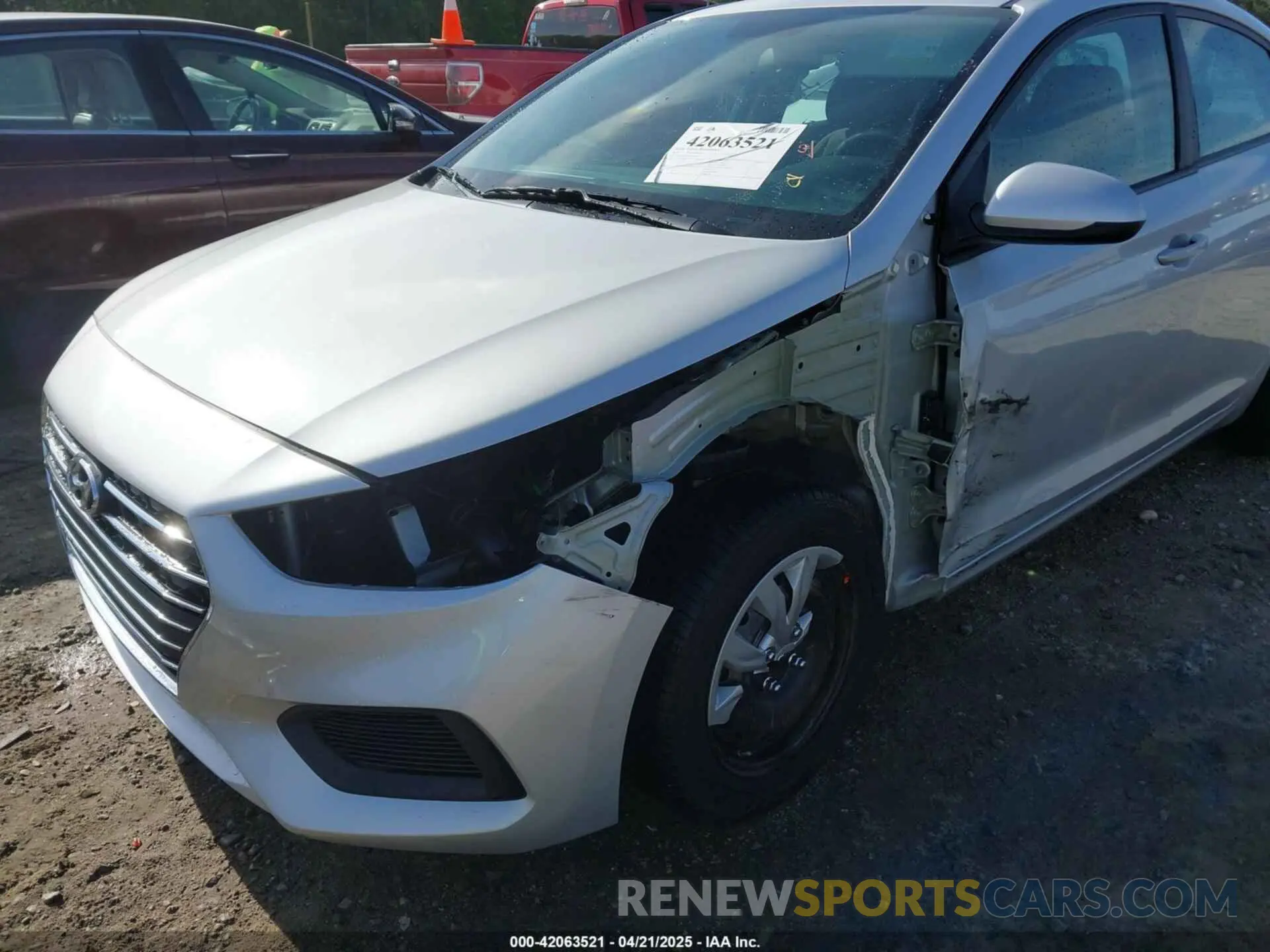 6 fotografías del automóvil dañado 3KPC24A64ME146982 HYUNDAI ACCENT 2021