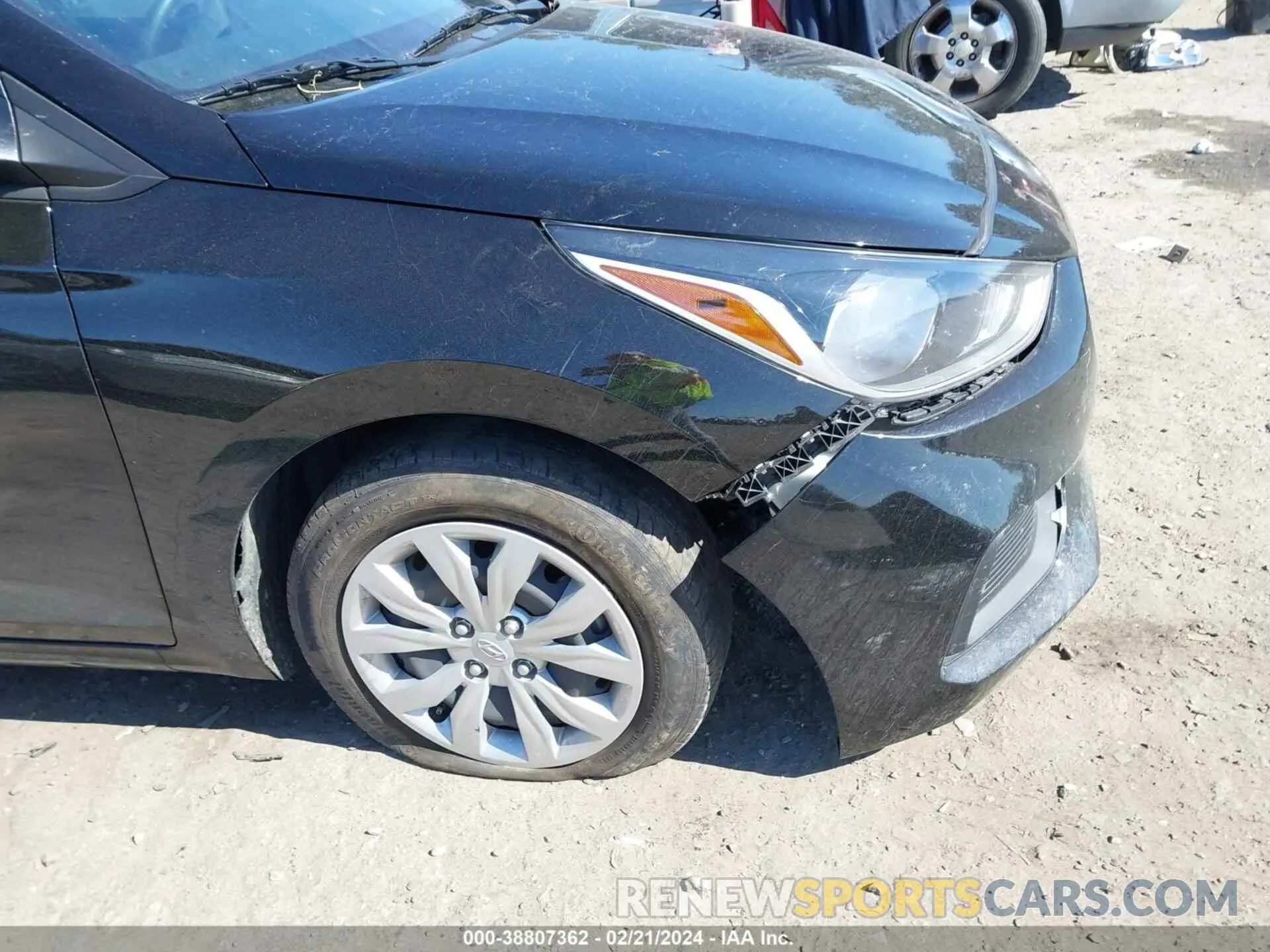 19 fotografías del automóvil dañado 3KPC24A64ME150451 HYUNDAI ACCENT 2021