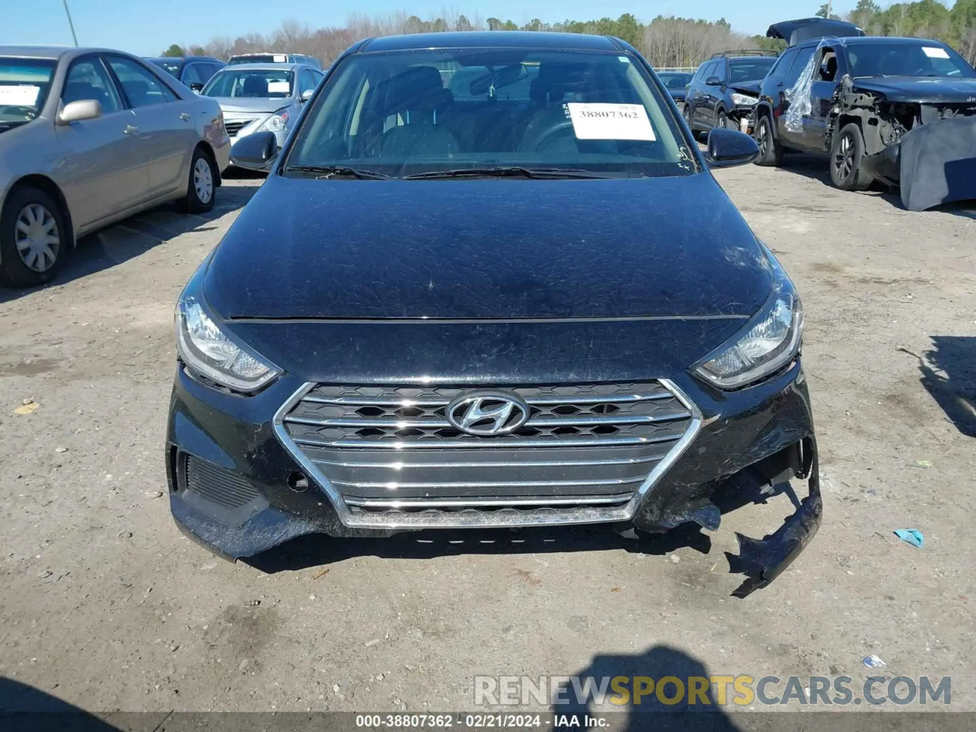 6 fotografías del automóvil dañado 3KPC24A64ME150451 HYUNDAI ACCENT 2021