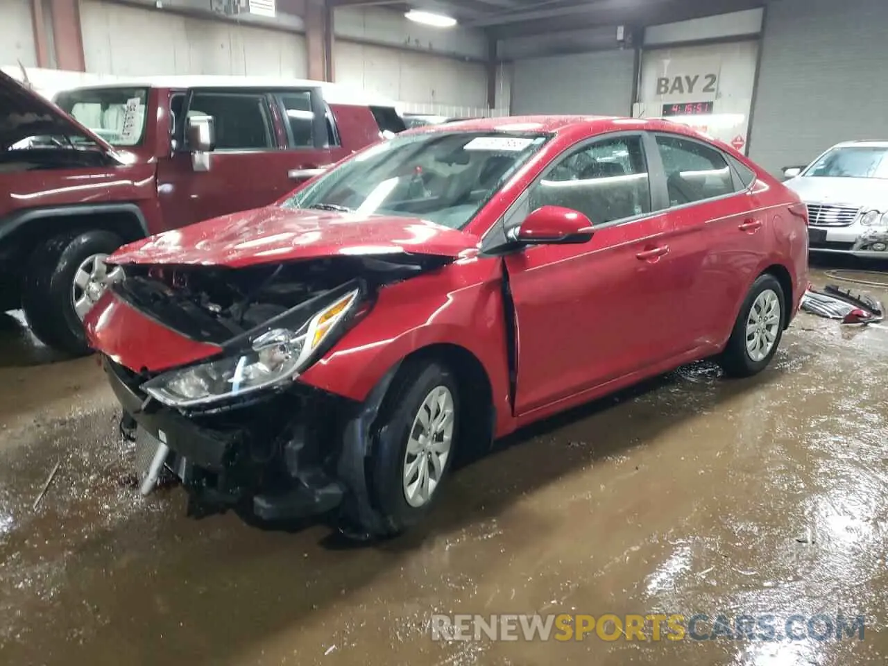 1 fotografías del automóvil dañado 3KPC24A65ME132959 HYUNDAI ACCENT 2021