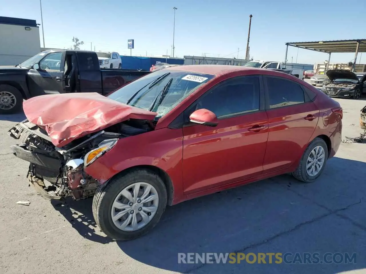 1 fotografías del automóvil dañado 3KPC24A65ME138390 HYUNDAI ACCENT 2021